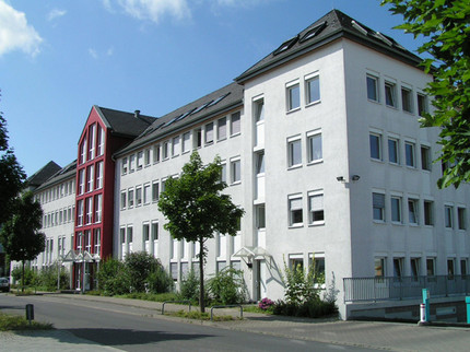 Gebäudeansicht des LfF von der Boelckestraße, Eingang 1a 